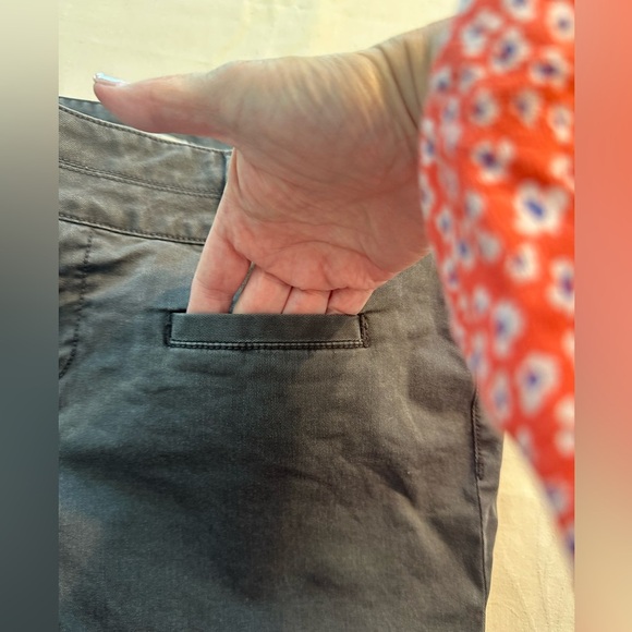 Loft Marisa Gray Stonewashed Style Cotton Blend Trousers Size 4 - Picture 8 of 11